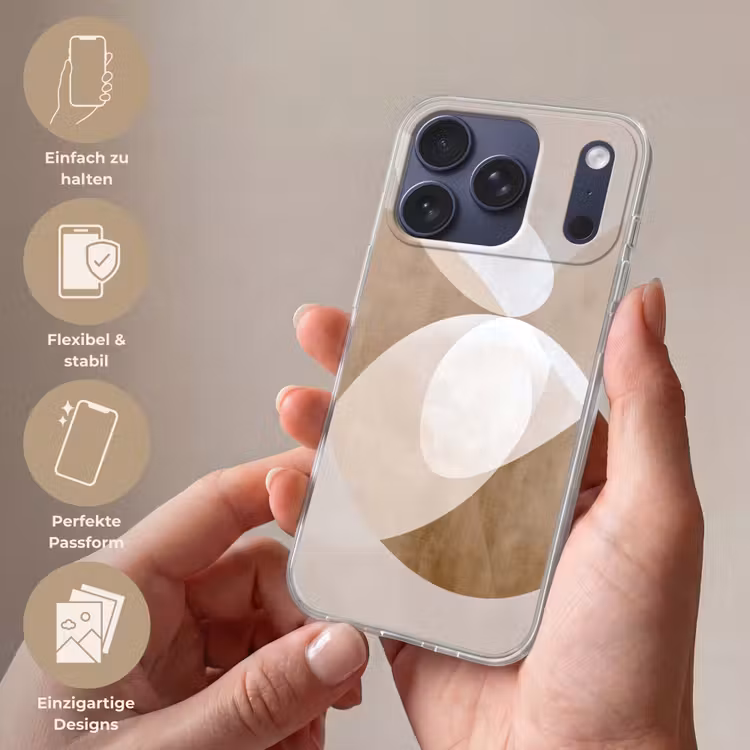Ovale vormen - Transparant - Zachte overgang Telefoonhoesje iPhone 17 Pro klein -sfeer3_DE