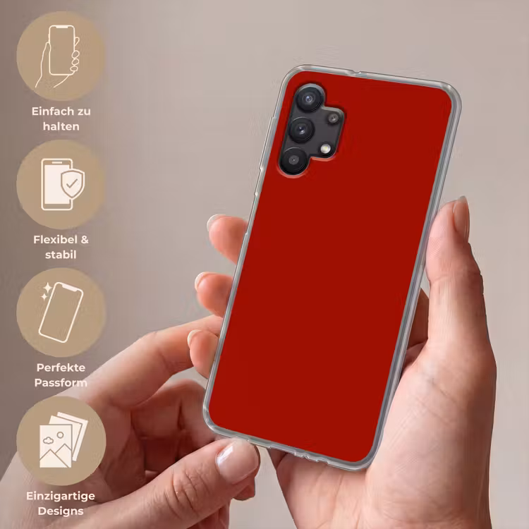 Oxblood - Maroon - Rood Telefoonhoesje Samsung Galaxy A32 5G klein 346 -sfeer3_DE