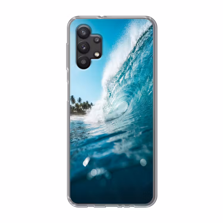 Oceaan - Golf - Strand - Natuur - Blauw Telefoonhoesje Samsung Galaxy A32 5G klein -3d