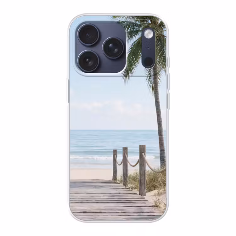 Palmbomen - Pad - Horizon Telefoonhoesje iPhone 17 Pro klein -3d