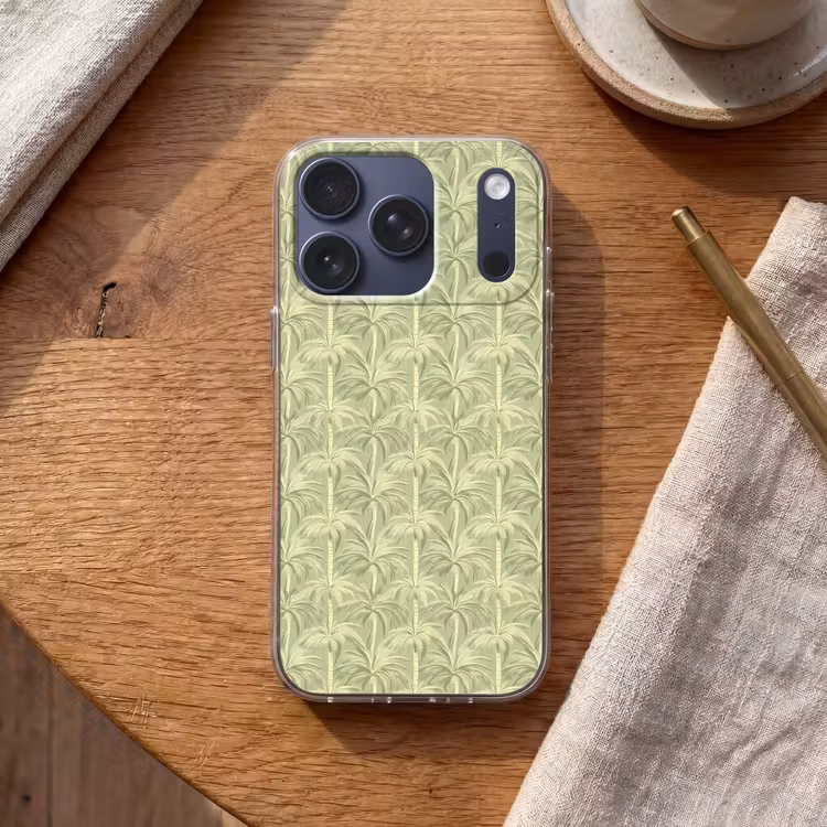 Palmwoud - Tropisch - Groen Telefoonhoesje iPhone 17 Pro klein 878 -sfeer1