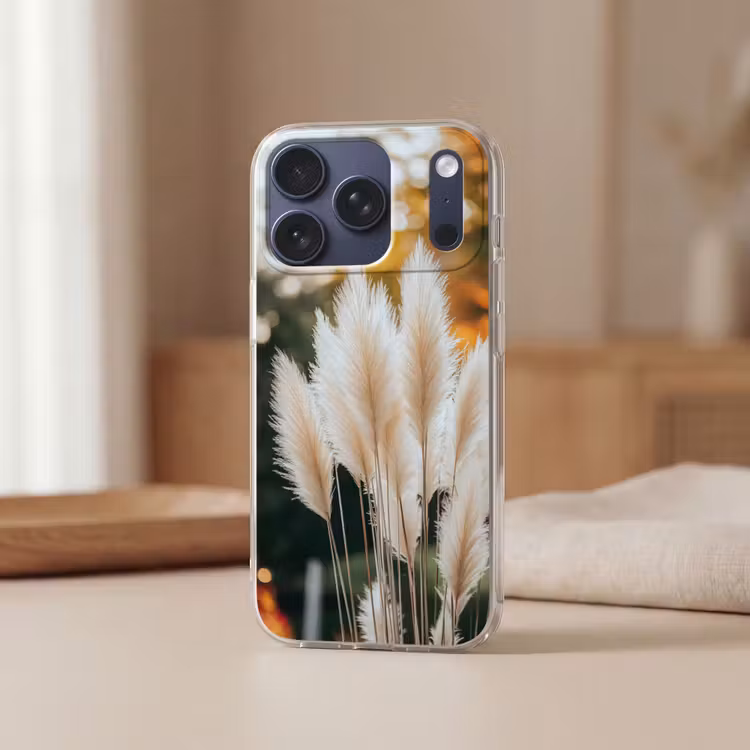 Pampasgras - Pluimen - Sierlijk Telefoonhoesje iPhone 17 Pro klein -sfeer2