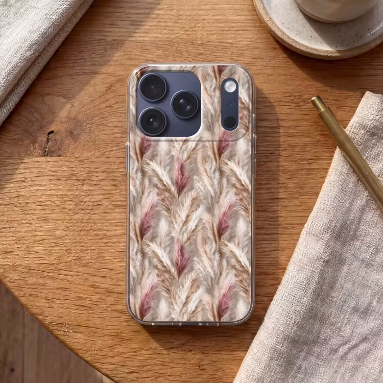 Pampasgras - Pluizig - Kleurrijk Telefoonhoesje iPhone 17 Pro klein 878 -sfeer1