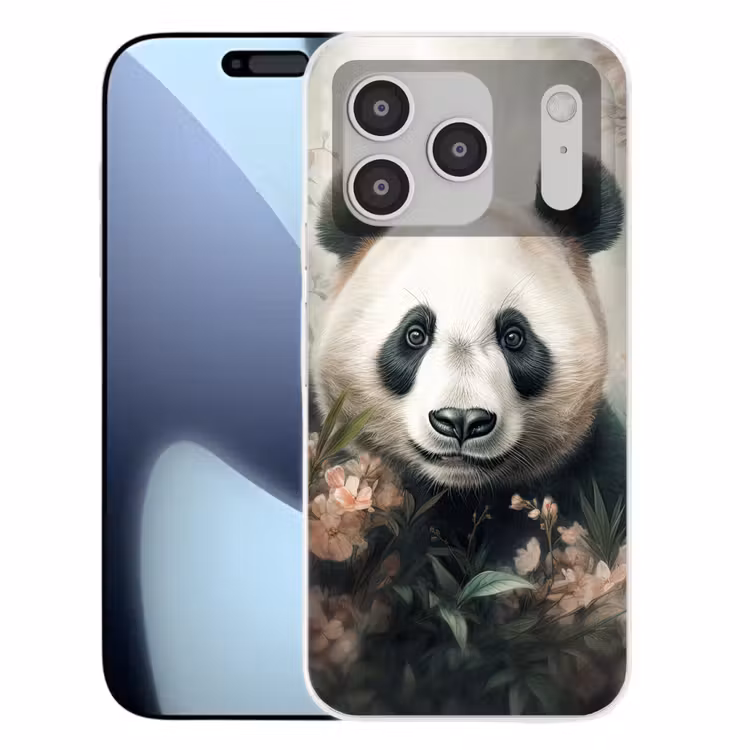Panda - Dieren - Bloemen - Planten Telefoonhoesje iPhone 17 Pro klein -3d