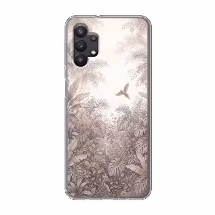 Papagaai - Jungle - Tropisch Telefoonhoesje Samsung Galaxy A32 5G klein -3d