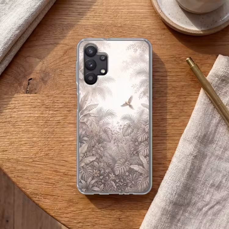 Papagaai - Jungle - Tropisch Telefoonhoesje Samsung Galaxy A32 5G klein -sfeer1