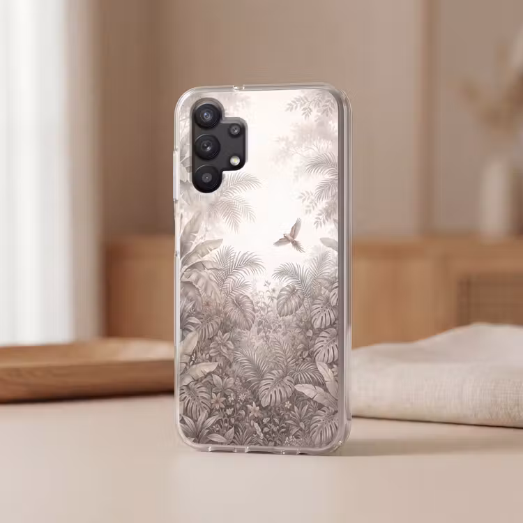 Papagaai - Jungle - Tropisch Telefoonhoesje Samsung Galaxy A32 5G klein -sfeer2
