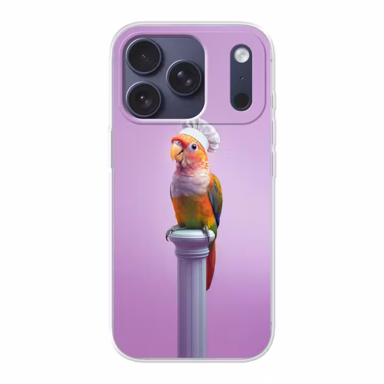 Papegaai - Koksmuts - Pilaar - Vogel Telefoonhoesje iPhone 17 Pro klein -3d
