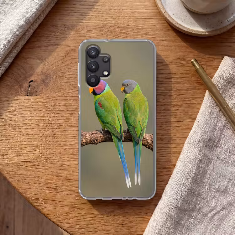 Papagaai - Tak - Natuur - Kleurrijk Telefoonhoesje Samsung Galaxy A32 5G klein -sfeer1