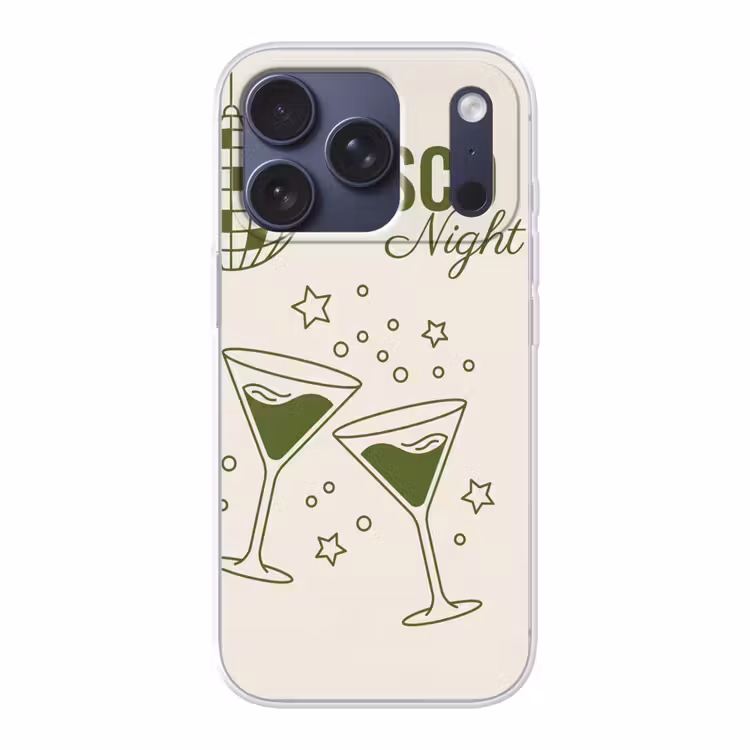Feest - Disco - Drank - Illustratie - Groen Telefoonhoesje iPhone 17 Pro klein -3d