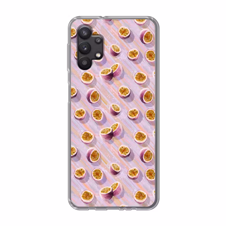 Passievrucht - Tropisch - Paars Telefoonhoesje Samsung Galaxy A32 5G klein 346 -3d