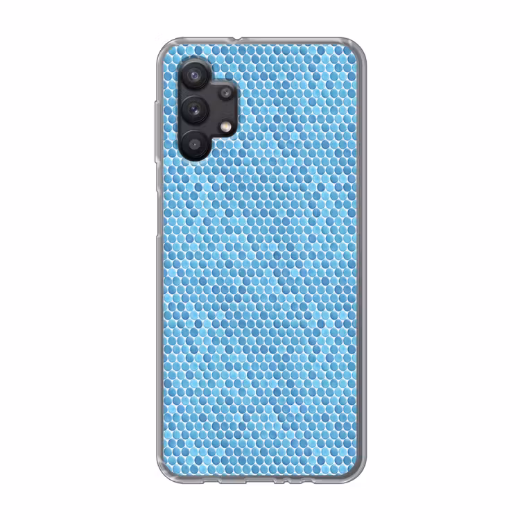 Penny - Mozaïek - Lichtblauw Telefoonhoesje Samsung Galaxy A32 5G klein 346 -3d