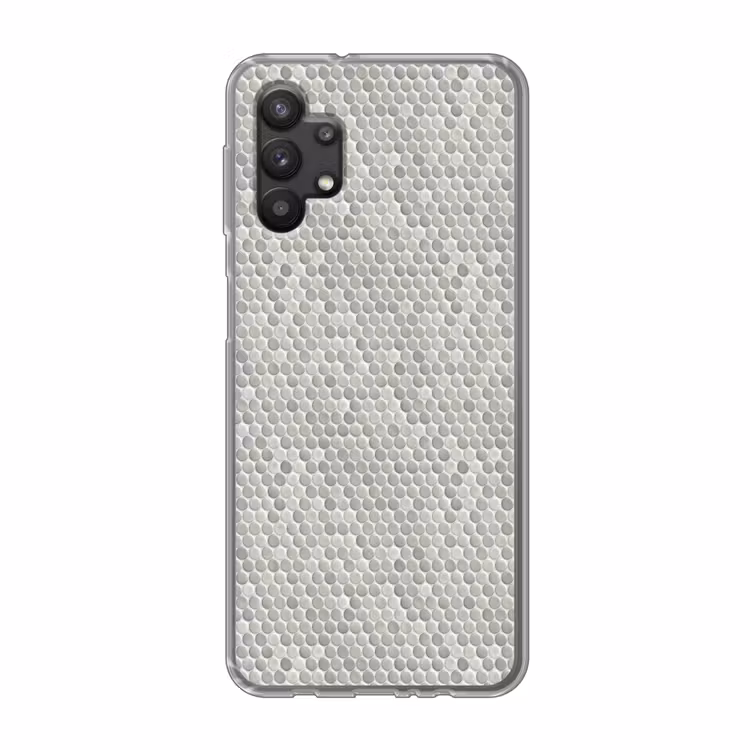 Penny - Mozaïek - Lichtgrijs Telefoonhoesje Samsung Galaxy A32 5G klein 346 -3d