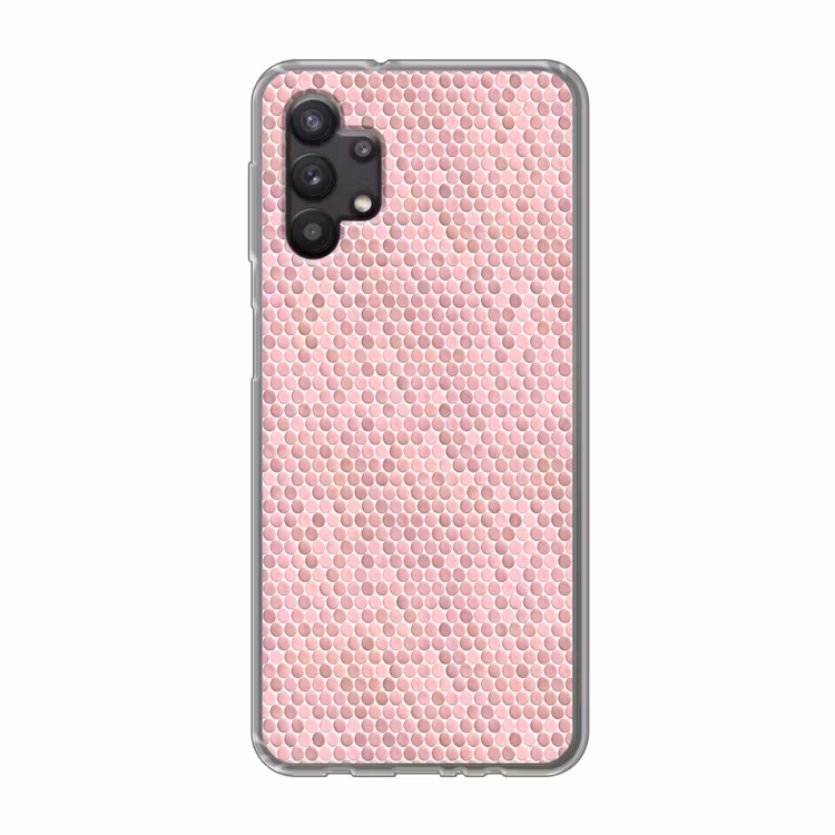 Penny - Mozaïek - Lichtroze Telefoonhoesje Samsung Galaxy A32 5G klein 346 -3d