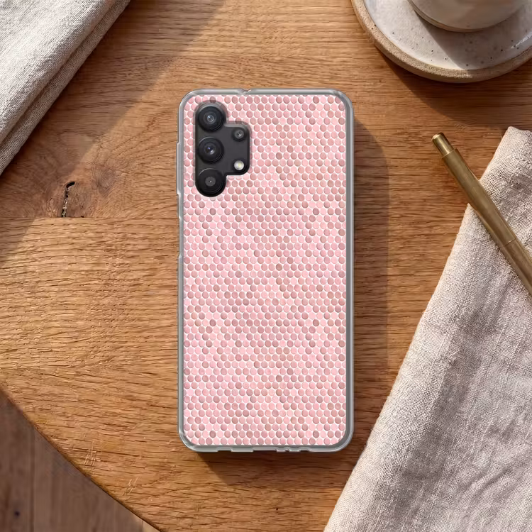 Penny - Mozaïek - Lichtroze Telefoonhoesje Samsung Galaxy A32 5G klein 346 -sfeer1