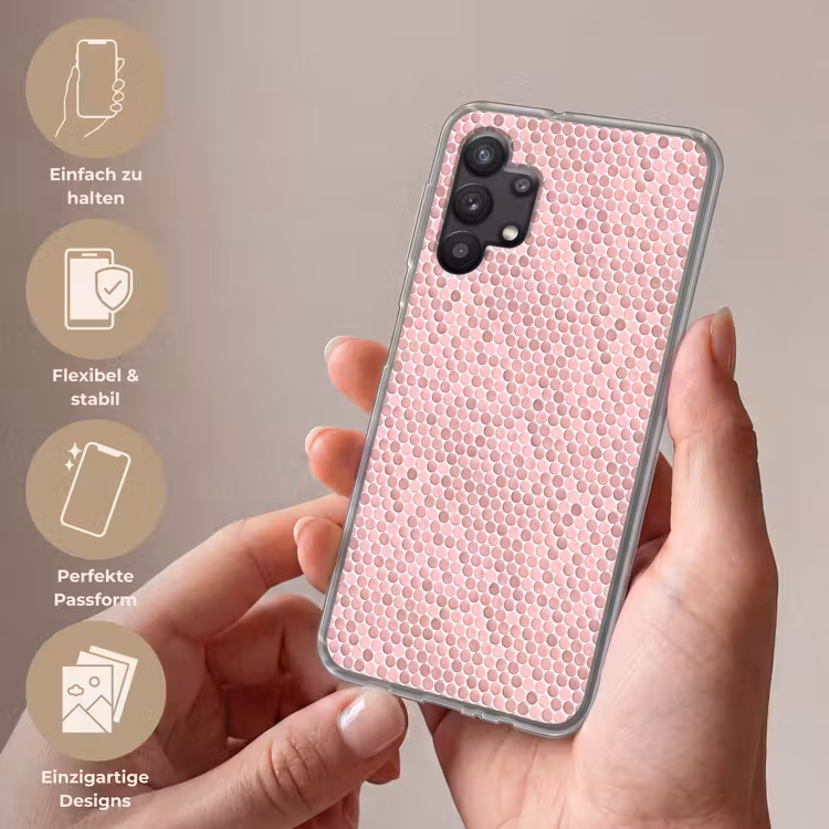 Penny - Mozaïek - Lichtroze Telefoonhoesje Samsung Galaxy A32 5G klein 346 -sfeer3_DE