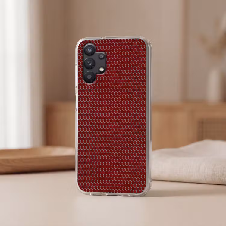 Penny - Mozaïek - Rond - Rood Telefoonhoesje Samsung Galaxy A32 5G klein 346 -sfeer2