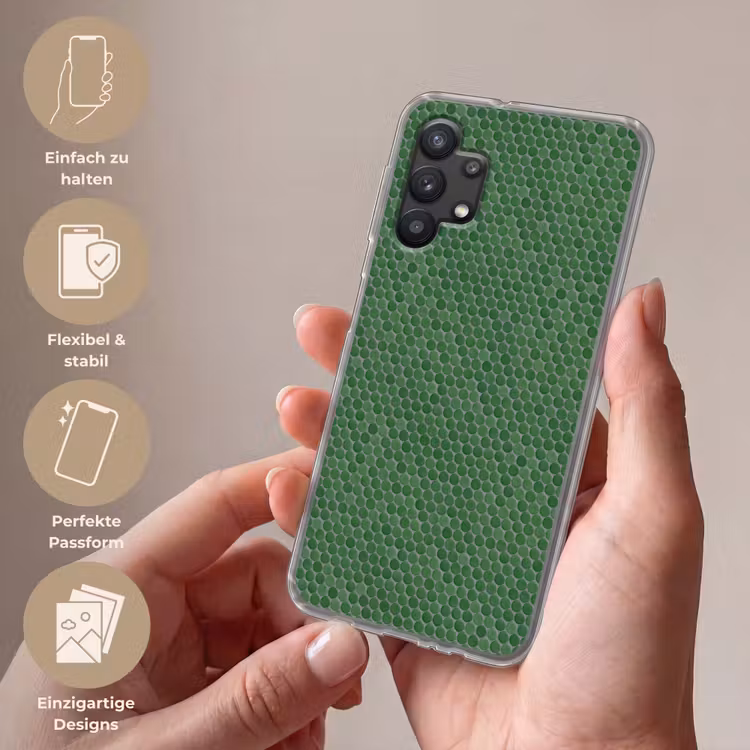 Penny - Mozaïek - Bosgroen - Green Telefoonhoesje Samsung Galaxy A32 5G klein 346 -sfeer3_DE