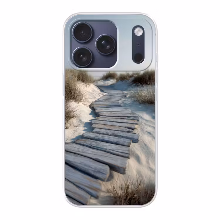 Pad - Planken - Duinen - Gras Telefoonhoesje iPhone 17 Pro klein -3d