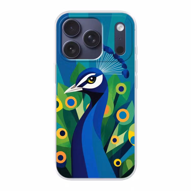 Pauw - Cirkels - Blauw Telefoonhoesje iPhone 17 Pro klein -3d