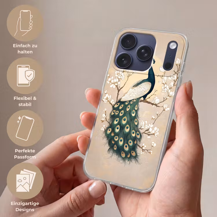 Pauw - Tak - Bloemen Telefoonhoesje iPhone 17 Pro klein -sfeer3_DE