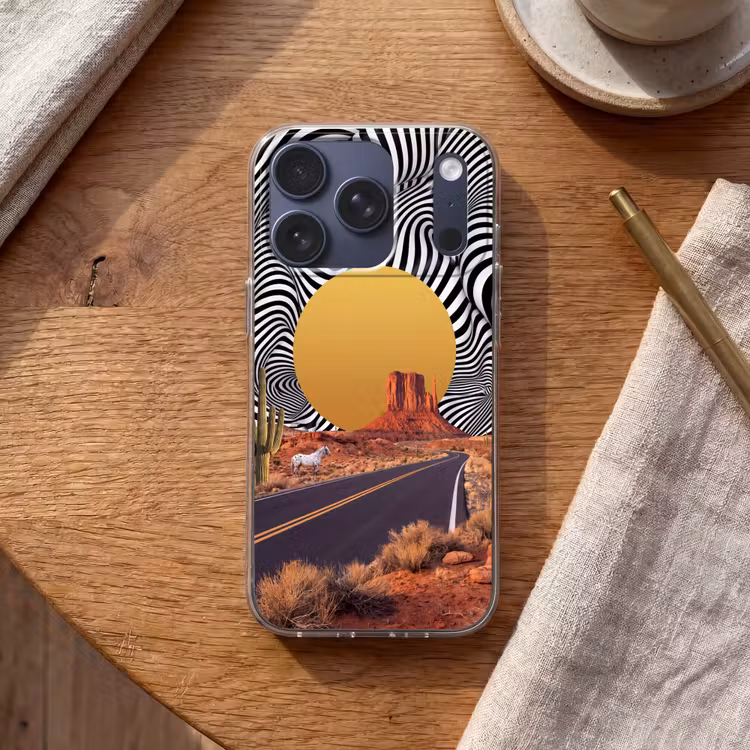 Handyhülle - Pferd – Wüste – Natur - Paard - Woestijn - Natuur Telefoonhoesje iPhone 17 Pro klein