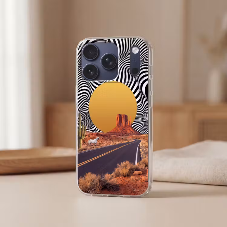 Handyhülle - Pferd – Wüste – Natur - Paard - Woestijn - Natuur Telefoonhoesje iPhone 17 Pro klein
