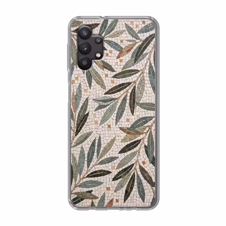 Plant - Blad - Mozaïek - Groen Telefoonhoesje Samsung Galaxy A32 5G klein -3d