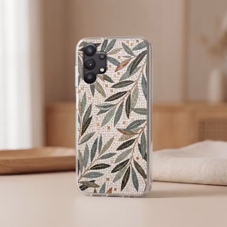 Plant - Blad - Mozaïek - Groen Telefoonhoesje Samsung Galaxy A32 5G klein -sfeer2