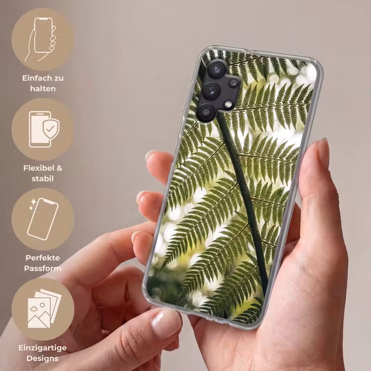 Plant - Blad - Natuur - Groen - Detail Telefoonhoesje Samsung Galaxy A32 5G klein -sfeer3_DE