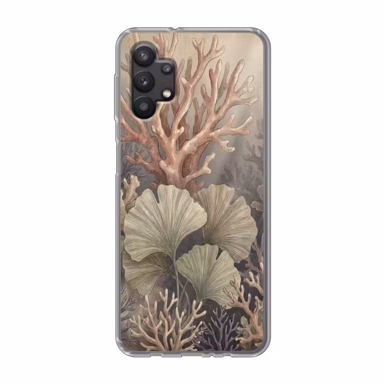 Plant - Bladeren - Zee - Illustratie - Groen Telefoonhoesje Samsung Galaxy A32 5G klein -3d