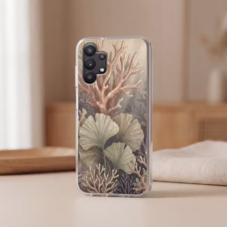 Plant - Bladeren - Zee - Illustratie - Groen Telefoonhoesje Samsung Galaxy A32 5G klein -sfeer2