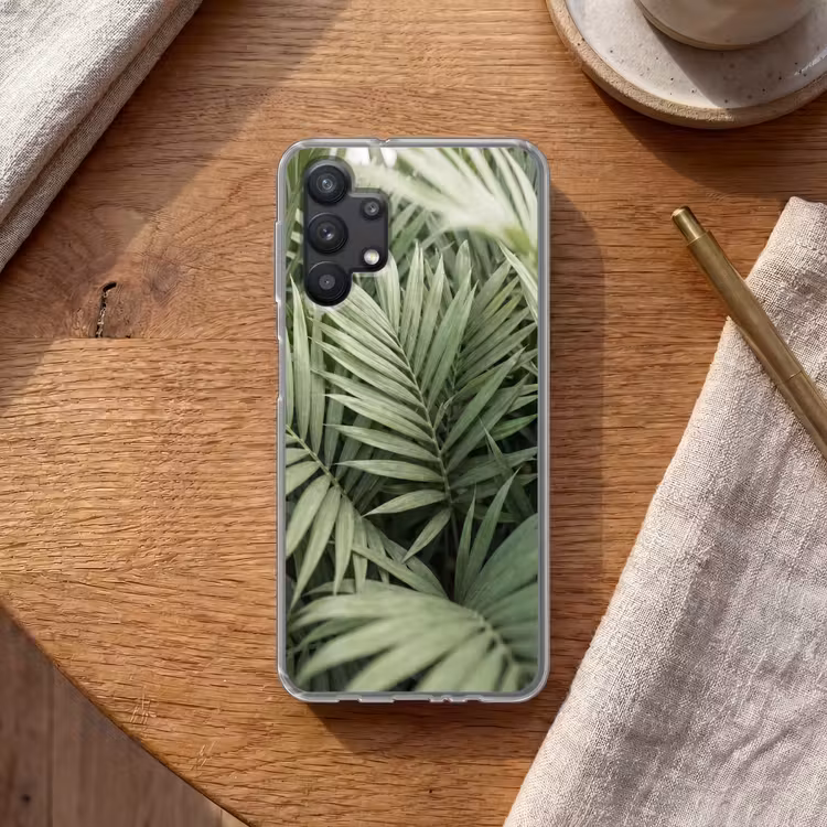 Plant - Palmbladeren - Natuur - Groen Telefoonhoesje Samsung Galaxy A32 5G klein -sfeer1