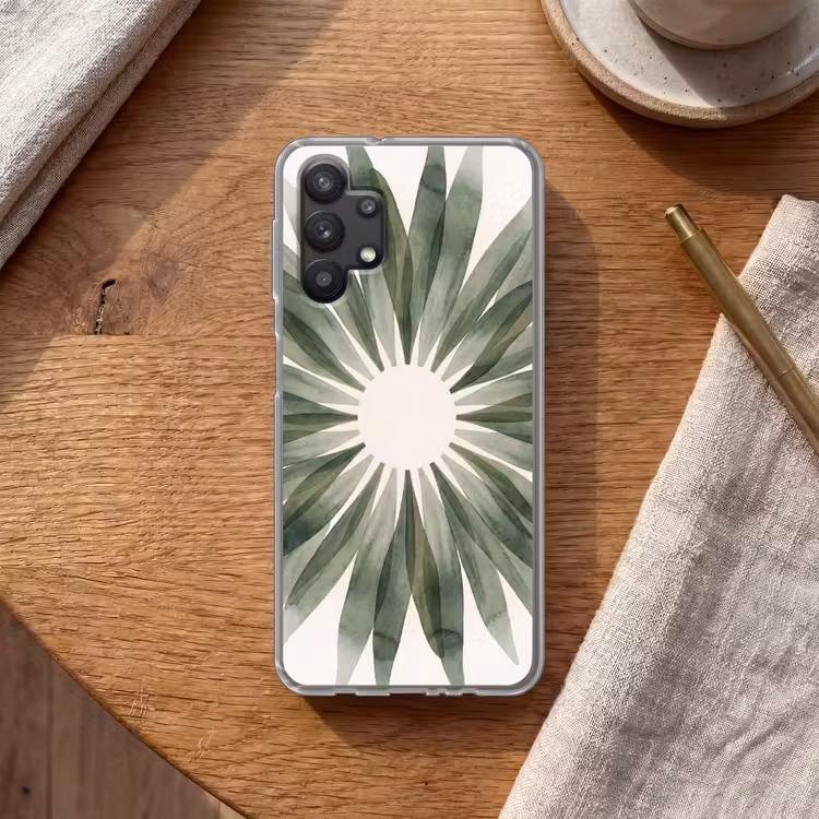 Planten - Abstract - Waterverf - Groen - Natuur Telefoonhoesje Samsung Galaxy A32 5G klein -sfeer1