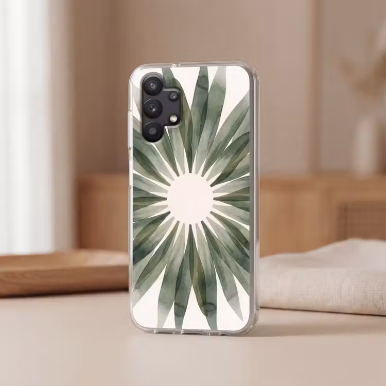 Planten - Abstract - Waterverf - Groen - Natuur Telefoonhoesje Samsung Galaxy A32 5G klein -sfeer2