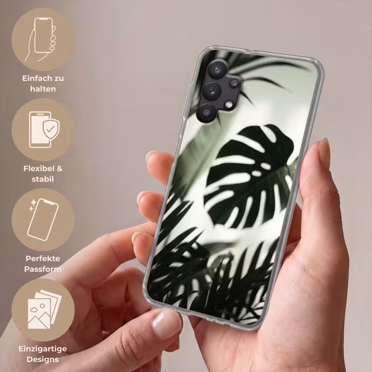 Planten - Bladeren - Natuur - Minimalistisch - Groen Telefoonhoesje Samsung Galaxy A32 5G klein -sfeer3_DE