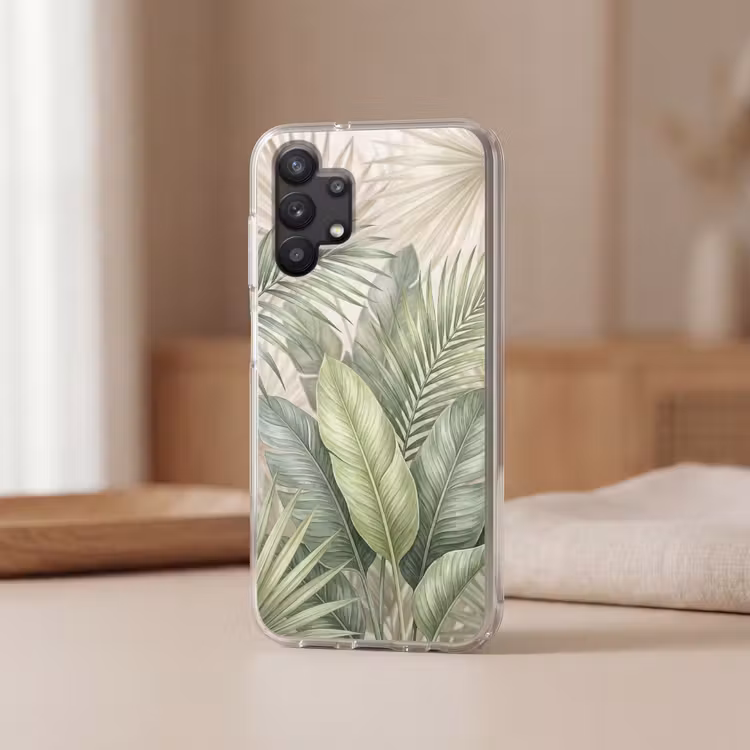 Planten - Tropisch - Bladeren - Groen - Natuur Telefoonhoesje Samsung Galaxy A32 5G klein -sfeer2