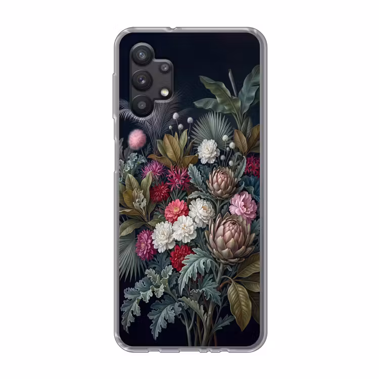 Planten - Tropisch - Botanisch - Donker - Groen Telefoonhoesje Samsung Galaxy A32 5G klein -3d