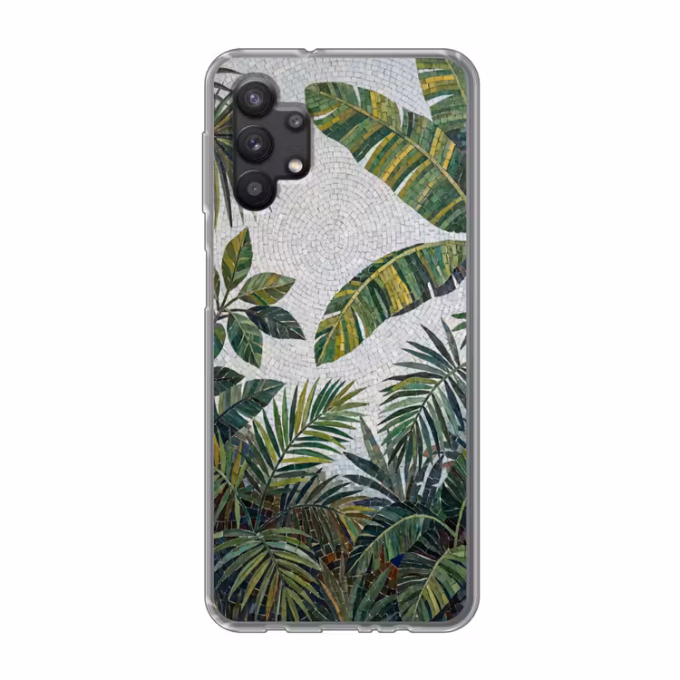 Planten - Tropisch - Mozaïek - Groen - Natuur Telefoonhoesje Samsung Galaxy A32 5G klein -3d