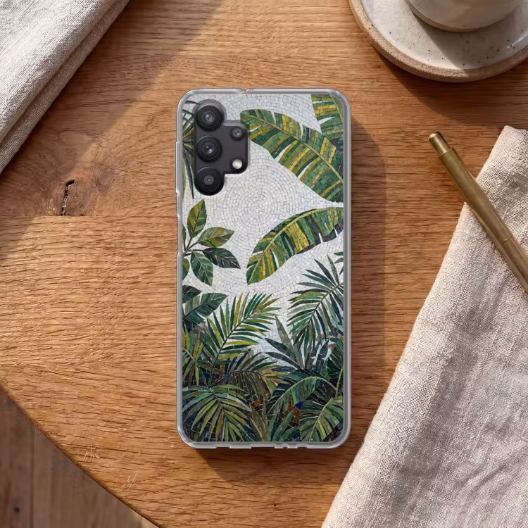 Planten - Tropisch - Mozaïek - Groen - Natuur Telefoonhoesje Samsung Galaxy A32 5G klein -sfeer1