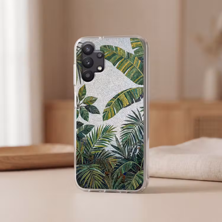 Planten - Tropisch - Mozaïek - Groen - Natuur Telefoonhoesje Samsung Galaxy A32 5G klein -sfeer2