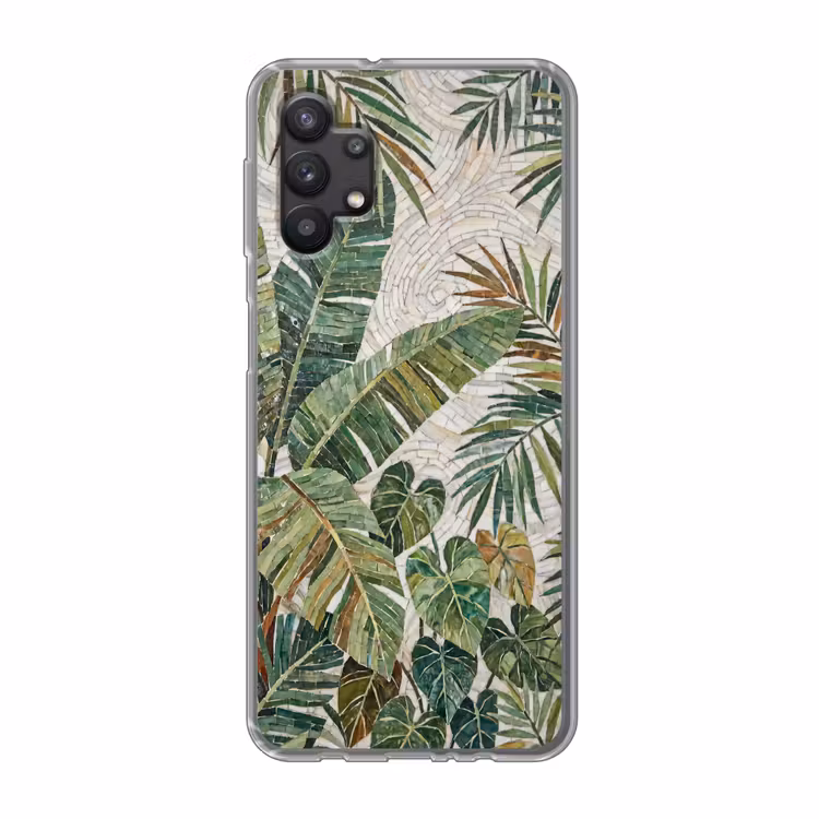 Planten - Tropisch - Mozaïek - Natuur - Groen Telefoonhoesje Samsung Galaxy A32 5G klein -3d