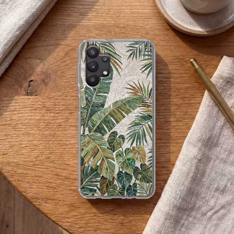 Planten - Tropisch - Mozaïek - Natuur - Groen Telefoonhoesje Samsung Galaxy A32 5G klein -sfeer1