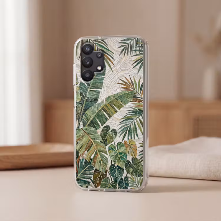 Planten - Tropisch - Mozaïek - Natuur - Groen Telefoonhoesje Samsung Galaxy A32 5G klein -sfeer2