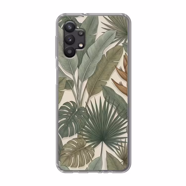 Planten - Tropisch - Natuur - Illustratie - Groen Telefoonhoesje Samsung Galaxy A32 5G klein -3d