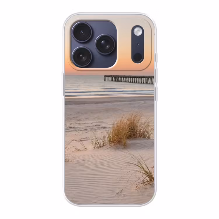 Pier - Zonsondergang - Strand Telefoonhoesje iPhone 17 Pro klein -3d