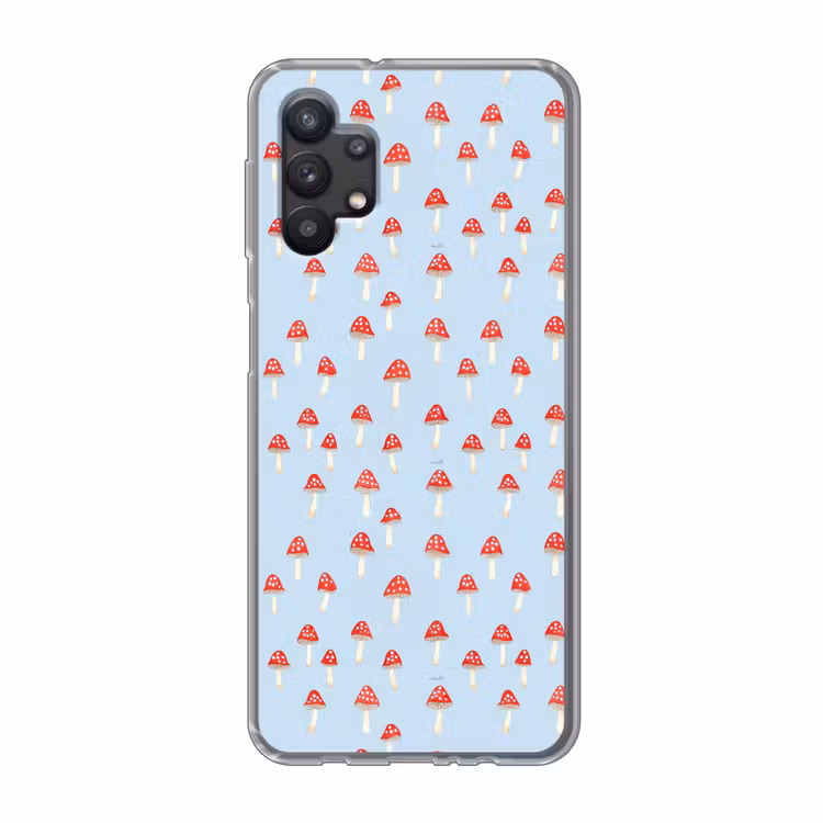 Paddenstoel -Sprookje - Blauw Telefoonhoesje Samsung Galaxy A32 5G klein 346 -3d