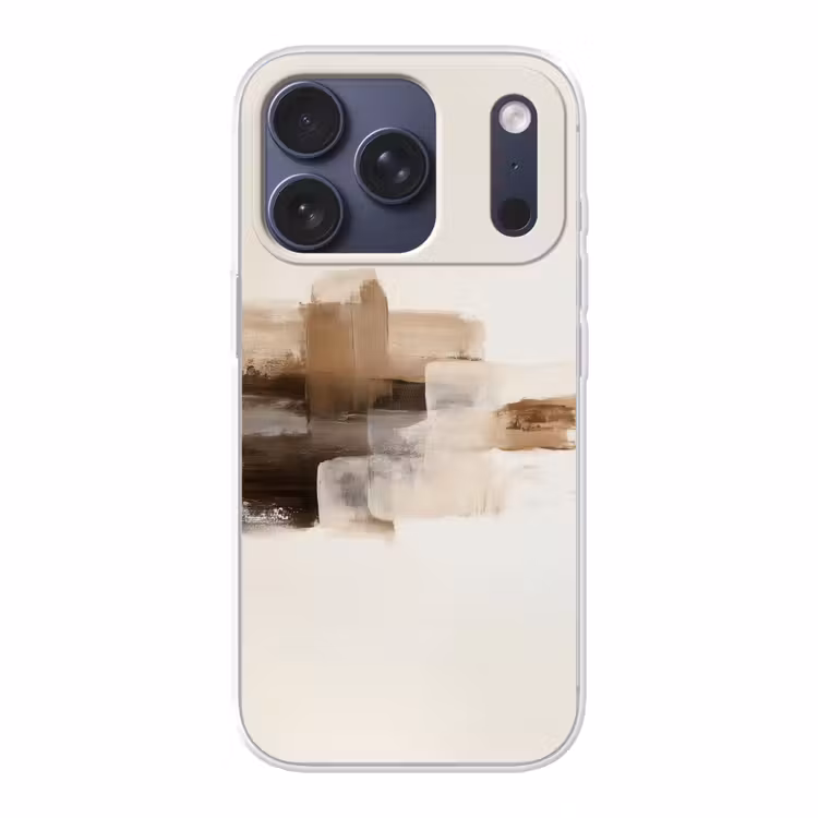 Penseelstreken - Abstract landschap - Rust Telefoonhoesje iPhone 17 Pro klein -3d