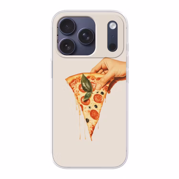 Pizza - Kaas - Pepperoni Telefoonhoesje iPhone 17 Pro klein -3d