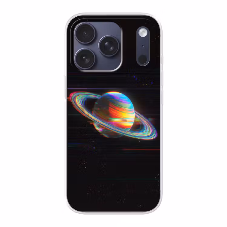 Planeet - Cirkel - Kleurrijk Telefoonhoesje iPhone 17 Pro klein -3d